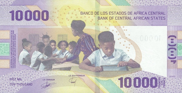 PNew (PN704) Central African States - 10.000 Francs 2020 (2022)